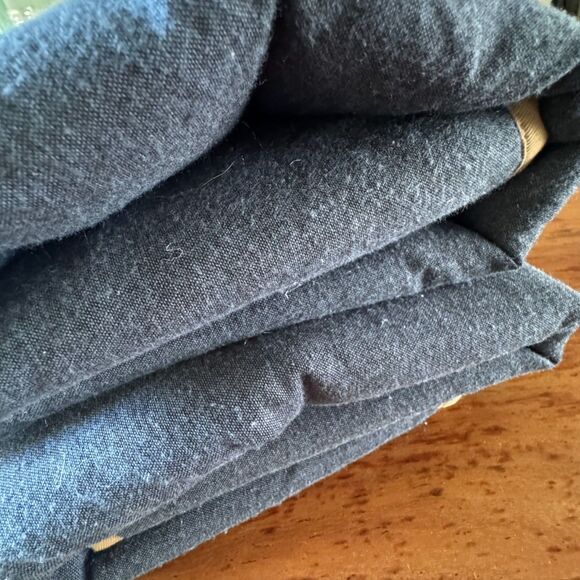 Pottery Barn Teen Camden Reversible Standard Sham Pair Faded Navy Blue Cotton - Picture 4 of 7